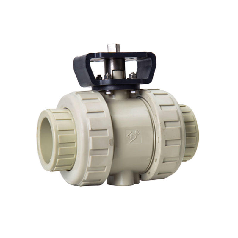 Skutočný guľový ventil pre automatizáciu UPVC